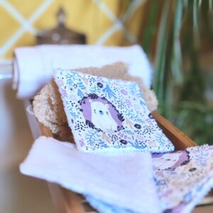 Lot de 5 lingettes lavables bébé collection Ours en médaillon – Cœur de Pinpin