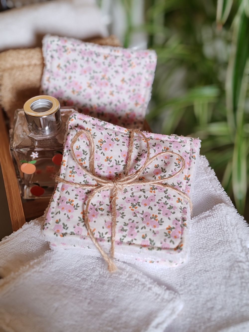 Pack lingettes coton et bambou Vie en rose | Cœur de Pinpin